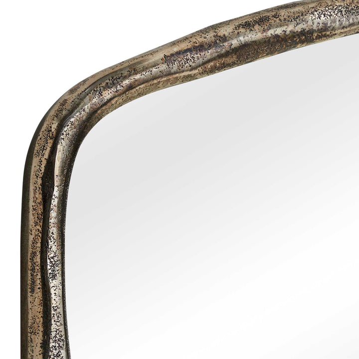 HAMMERED ANTIQUE ARCH VANITY MIRROR