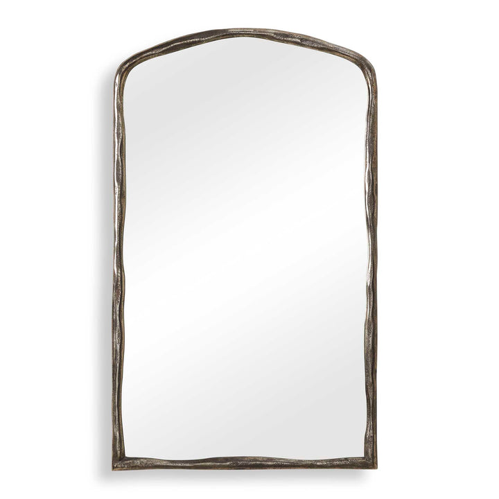 Rectangular mirror with a antique metal frame