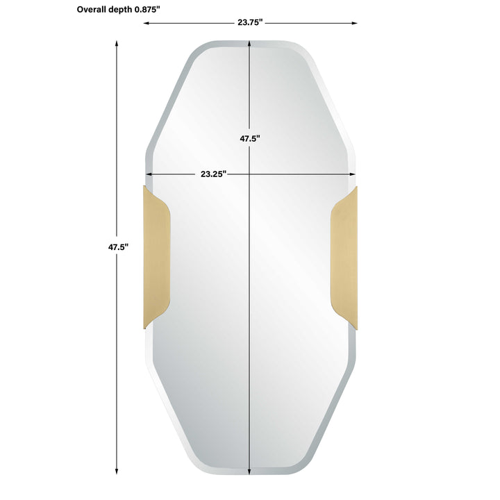 MAKARI ANTIQUE BRASS VANITY MIRROR