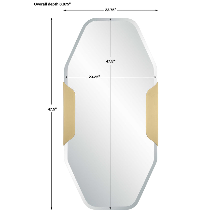 MAKARI ANTIQUE BRASS VANITY MIRROR