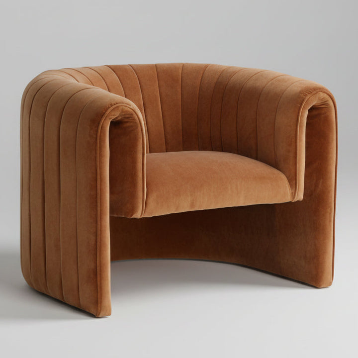 MOANA VELVET UPHOLSTERED ARM CHAIR