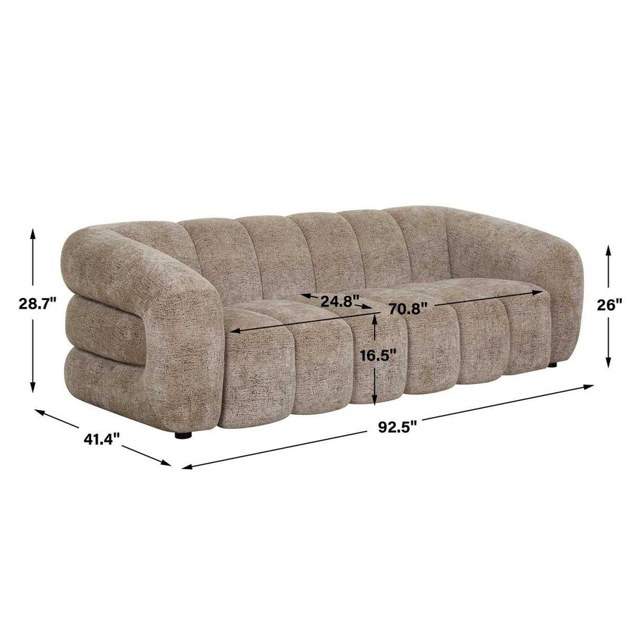MODELLA UPHOLSTERED CHENILLE SOFA