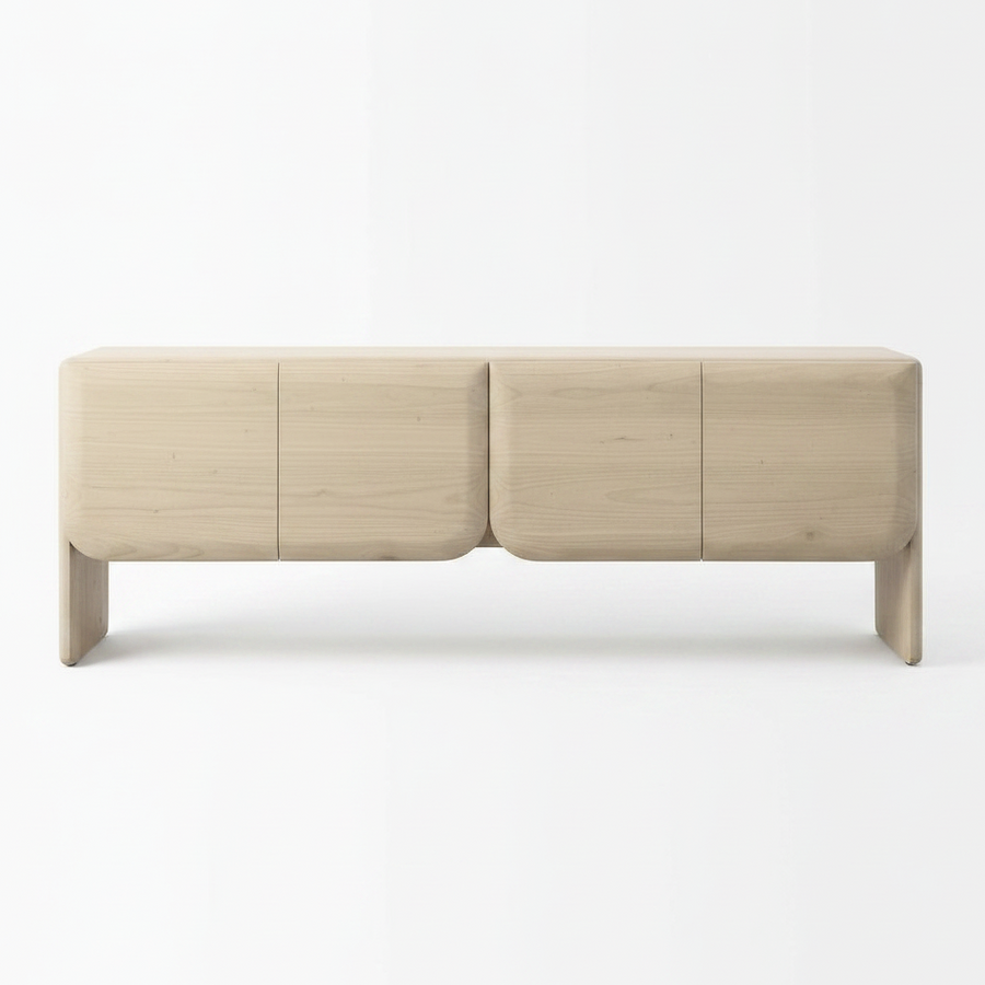MODESTO BLEACHED WOOD MEDIA CONSOLE