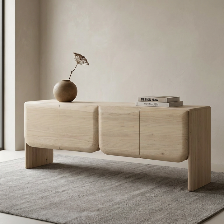 MODESTO BLEACHED WOOD MEDIA CONSOLE