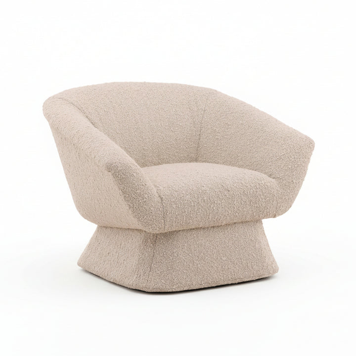 MONTROSE BIRCH BOUCLE PYRAMID SWIVEL CHAIR