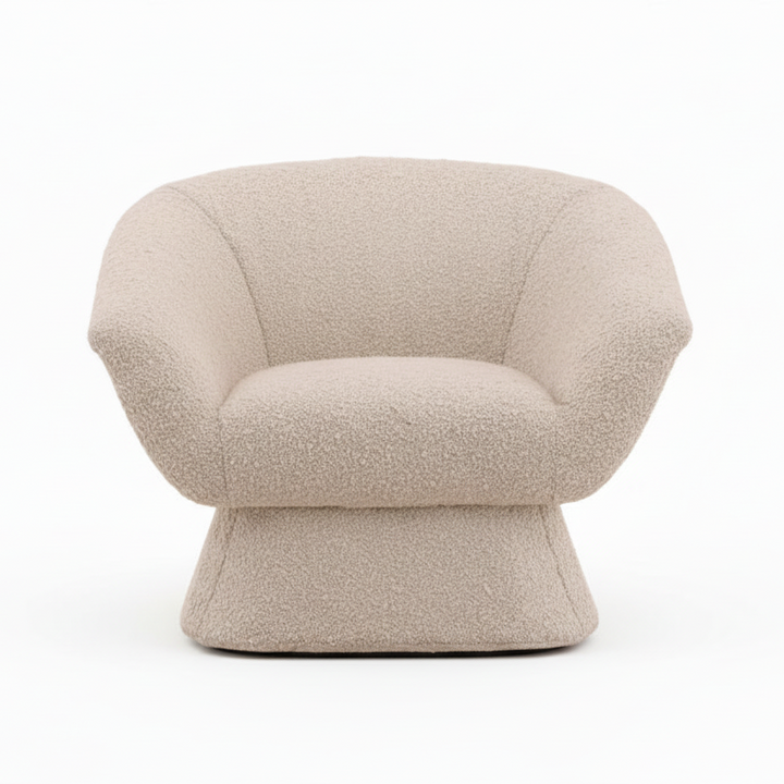 MONTROSE BIRCH BOUCLE PYRAMID SWIVEL CHAIR