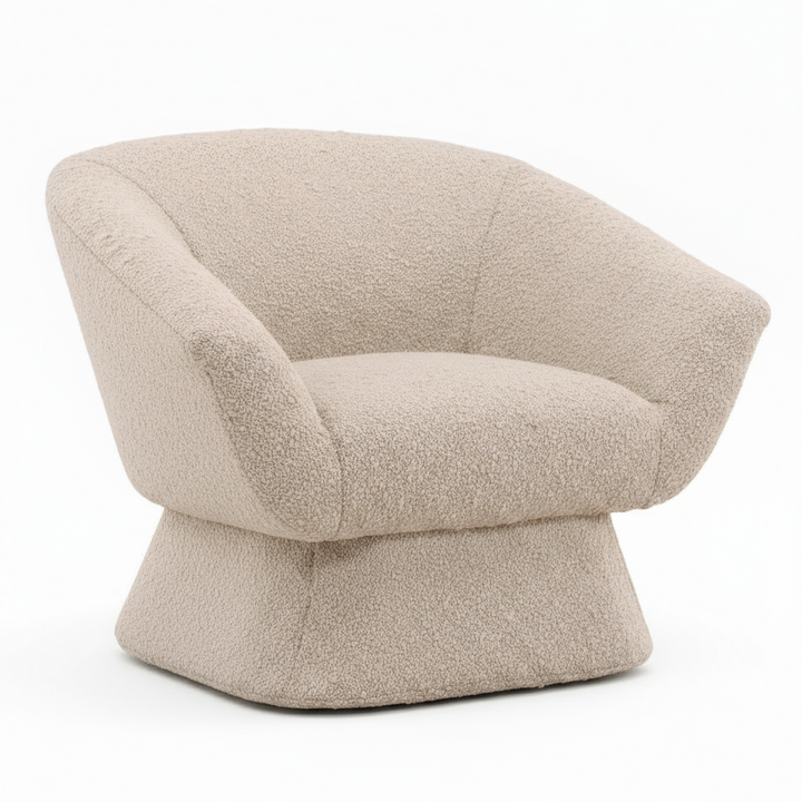 MONTROSE BIRCH BOUCLE PYRAMID SWIVEL CHAIR