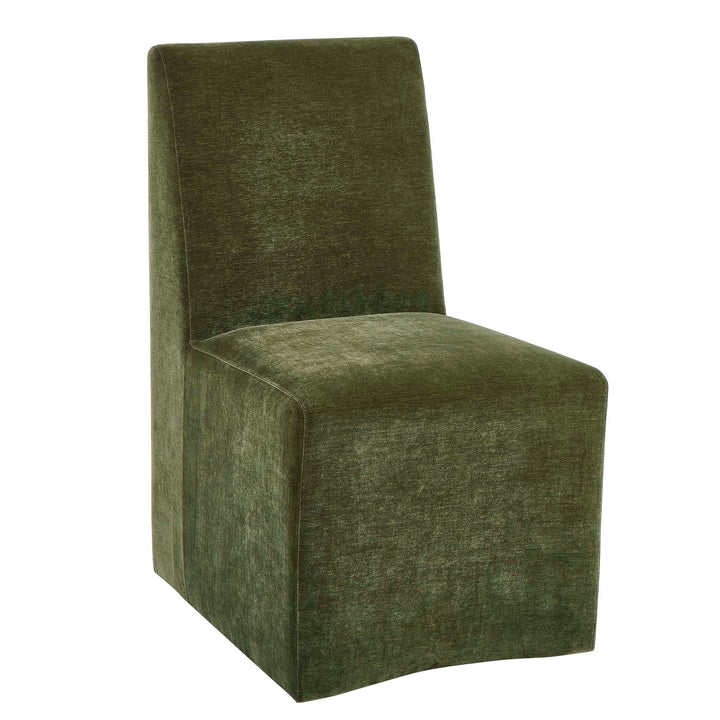 MORO DISTRESSED VELVET DINING CHAIR