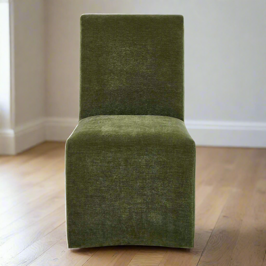 MORO DISTRESSED VELVET DINING CHAIR