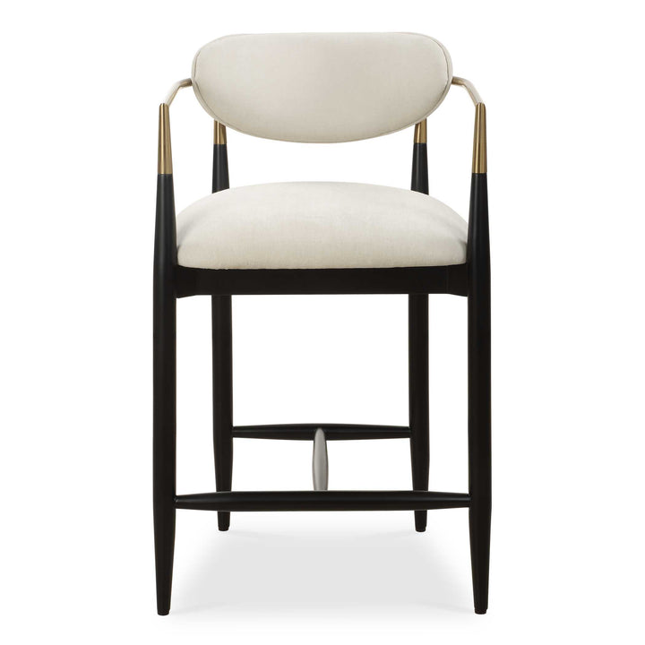 MOXIE OFF-WHITE VELVET COUNTER STOOL