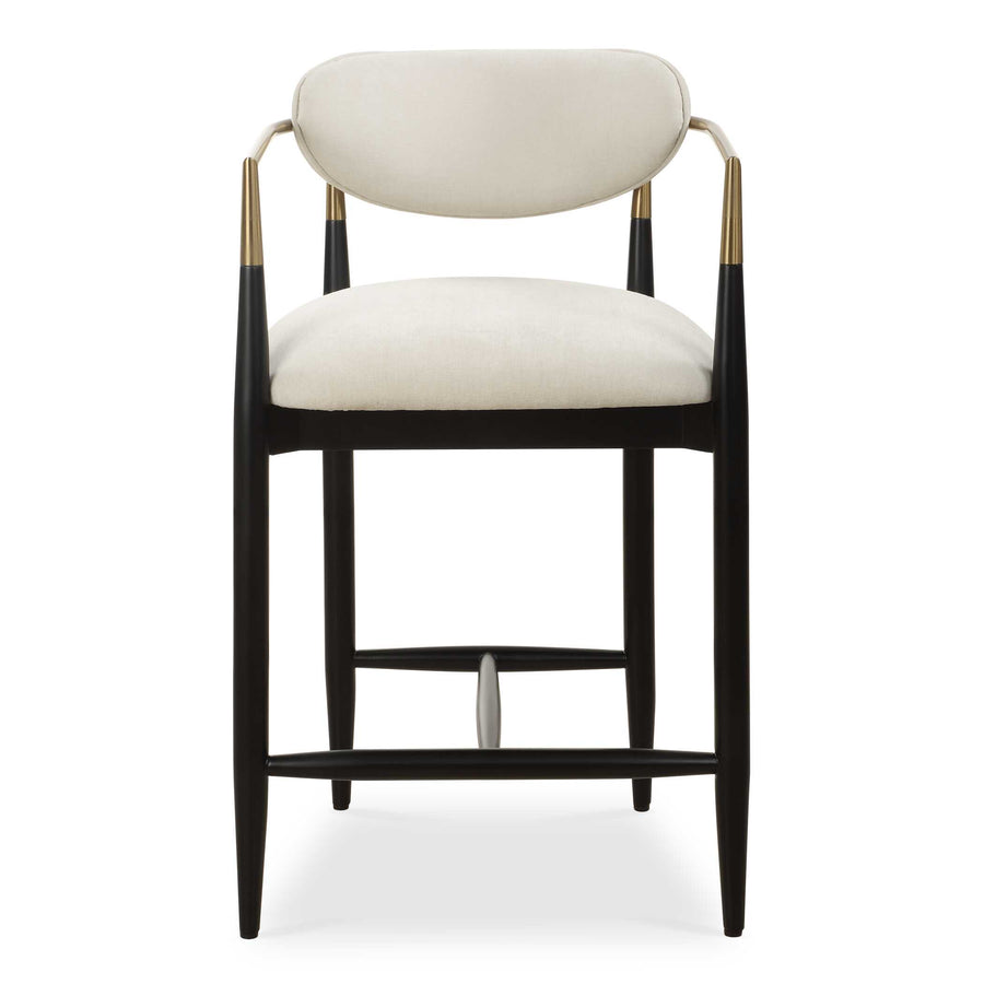 MOXIE OFF-WHITE VELVET COUNTER STOOL