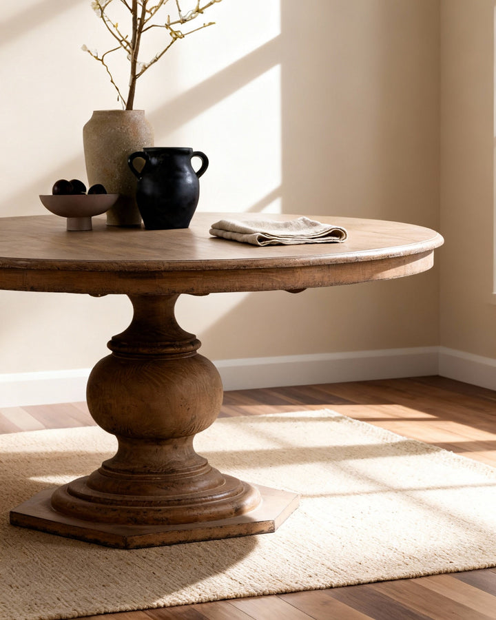 PADILLA VINTAGE ROUND DINING TABLE