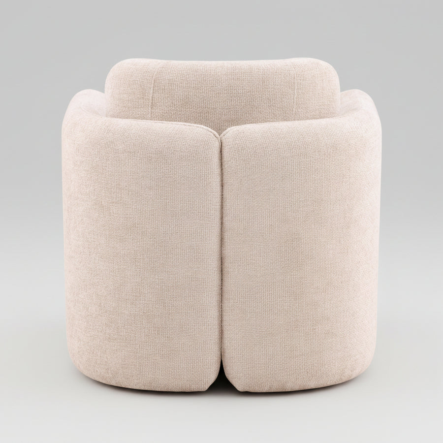 Beige armchair on a white background