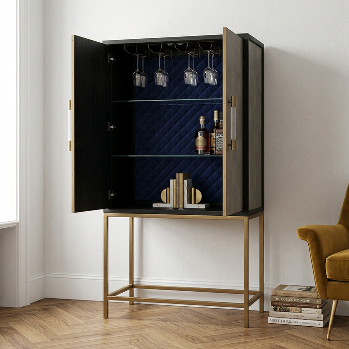 MAKO SHAGREEN TALL BAR CABINET