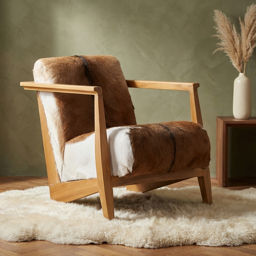 NAELA HAIR ON HIDE ARM CHAIR