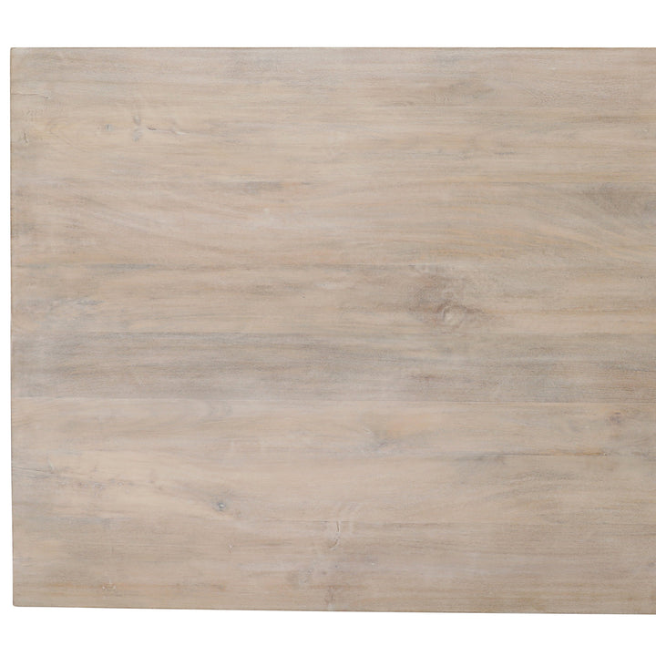 NAN WHITEWASH TURNED LEG DINING TABLE