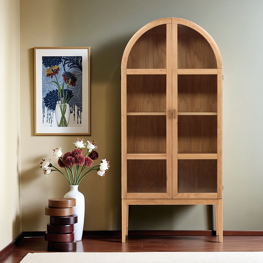 IVY ARCHED NATURAL OAK CABINET