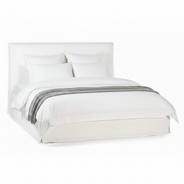 WHITE LINEN SLIPCOVER BED