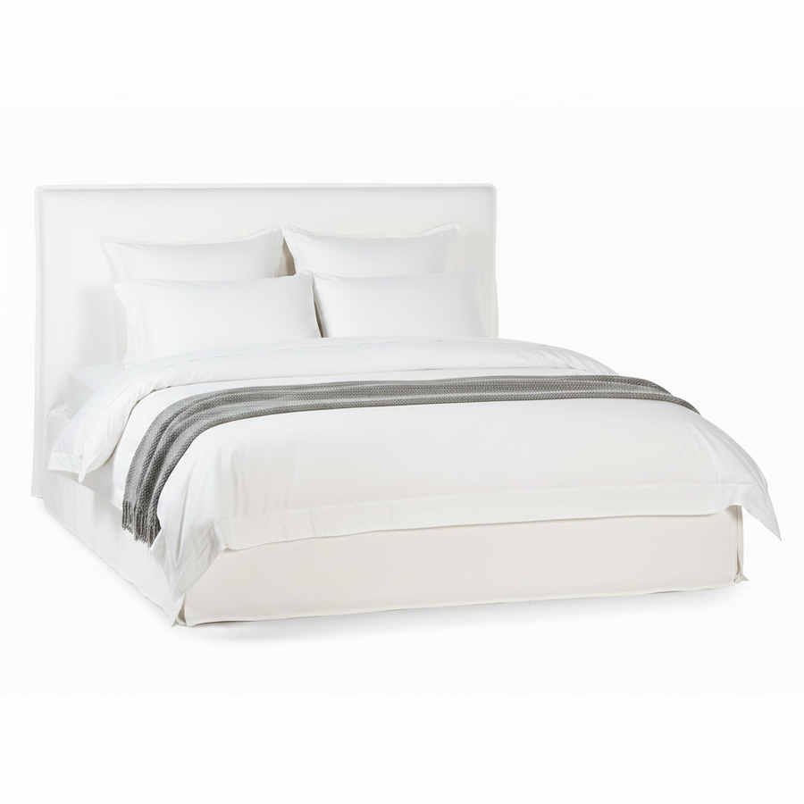 WHITE LINEN SLIPCOVER BED