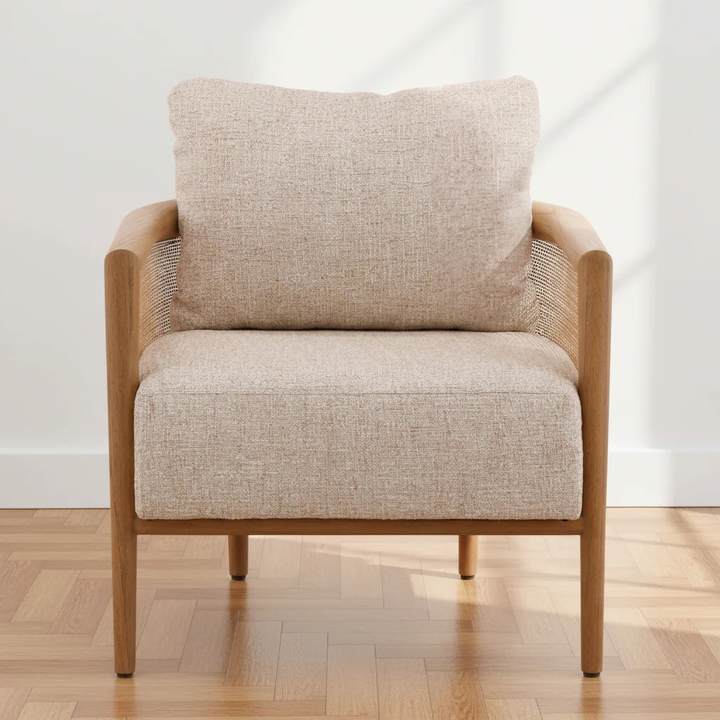 ODETTE CANE PANELED ACCENT CHAIR