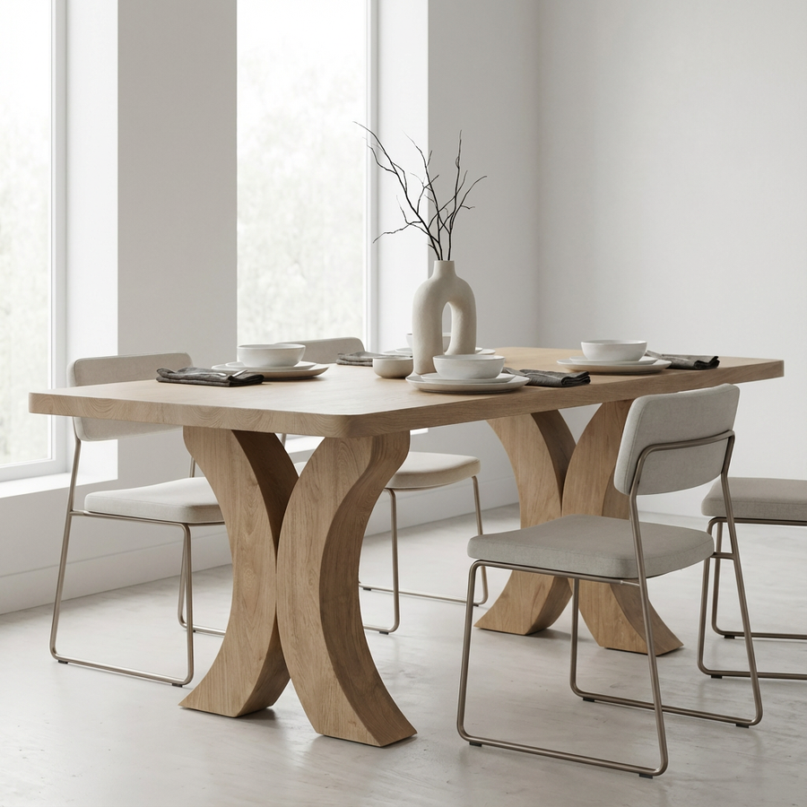 ORLYN WEATHERED WOOD DINING TABLE