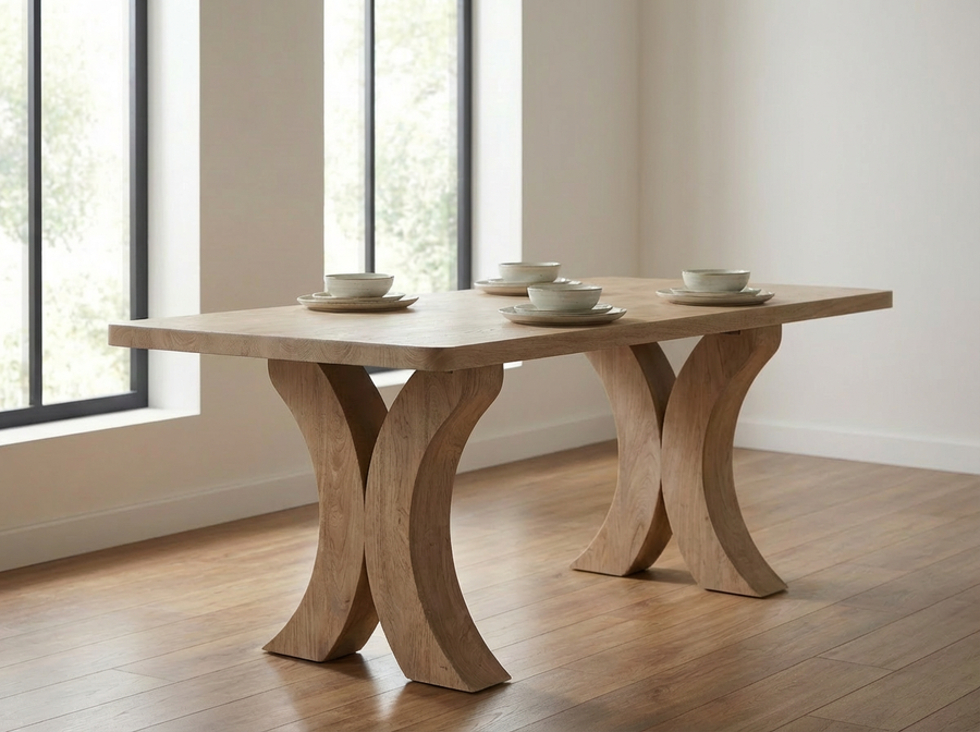ORLYN WEATHERED WOOD DINING TABLE