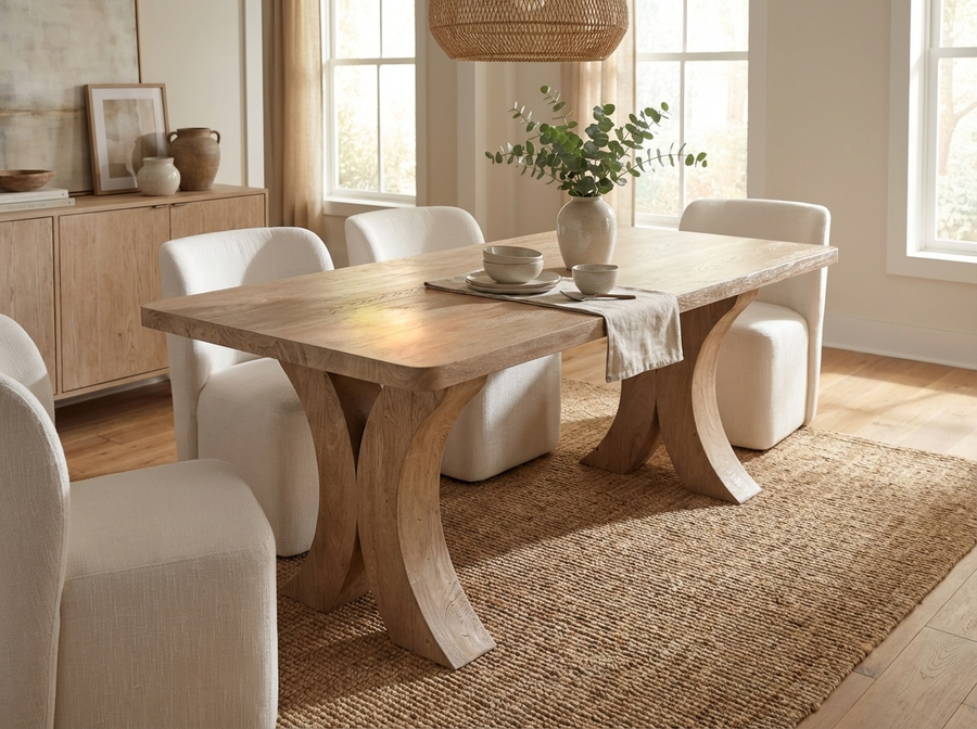 ORLYN WEATHERED WOOD DINING TABLE
