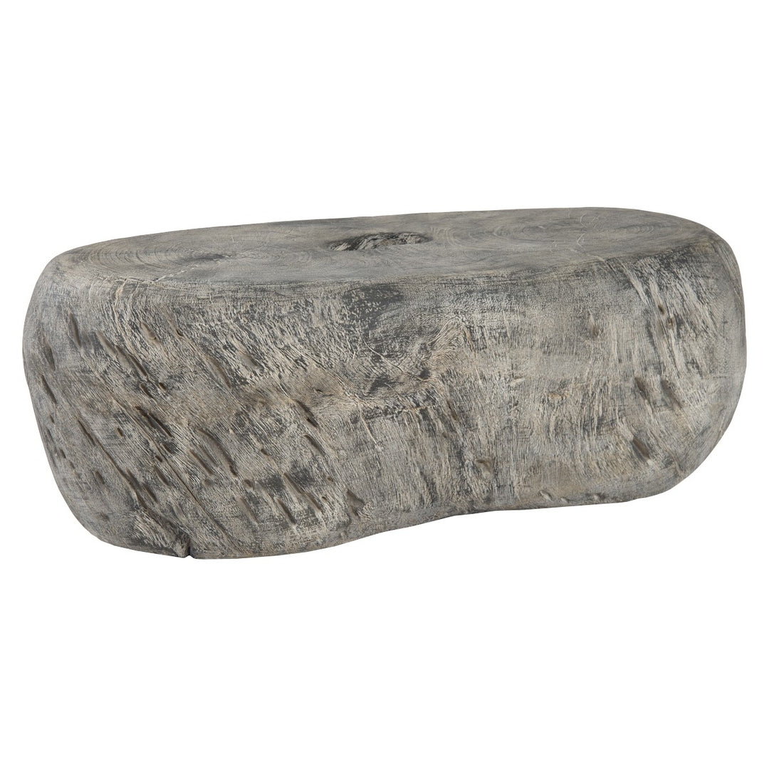 ORGANIC CAST RIVER STONE COFFEE TABLE: FAUX GREY STONE