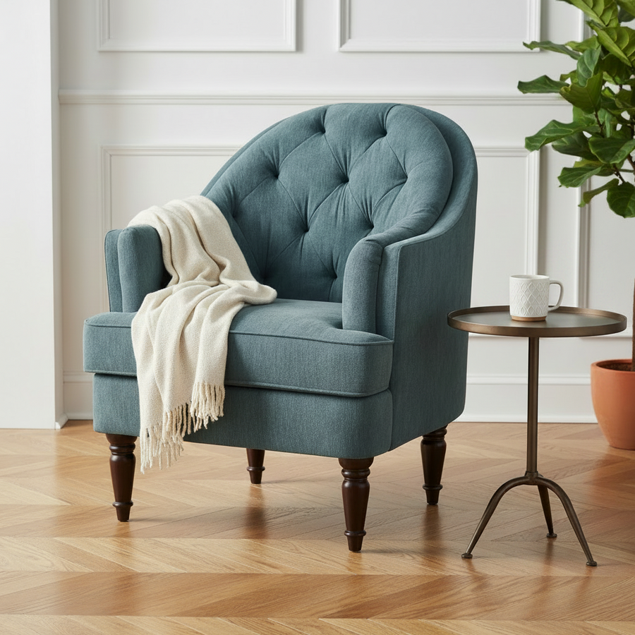 PANDORA TUFTED VELVET ARMCHAIR