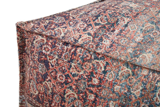 AMERICANA VINTAGE PRINT POUF