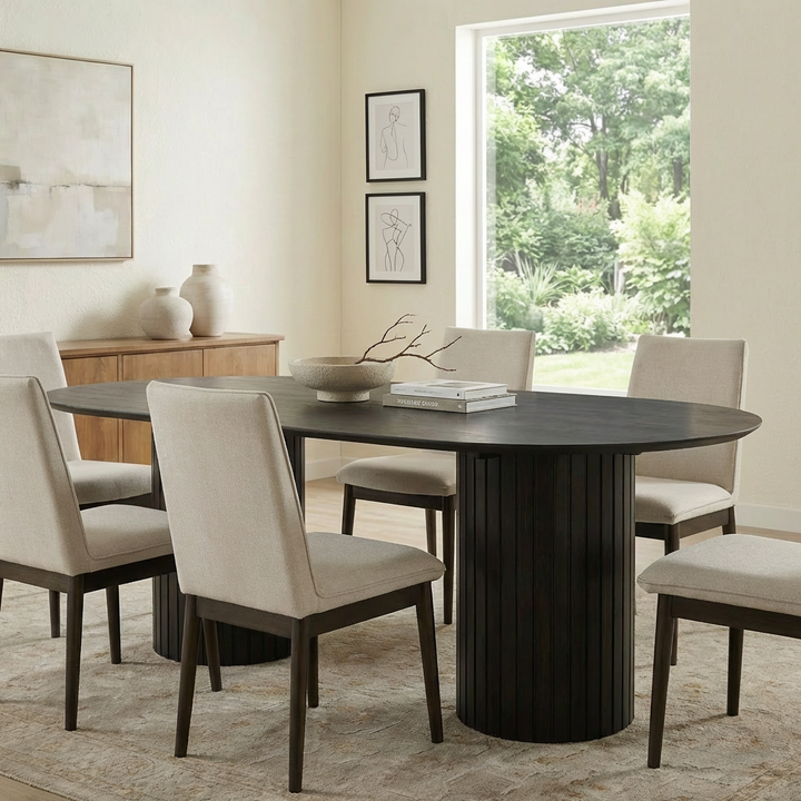 POVERA BLACK ACACIA DINING TABLE