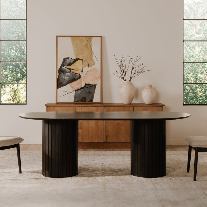 POVERA BLACK ACACIA DINING TABLE