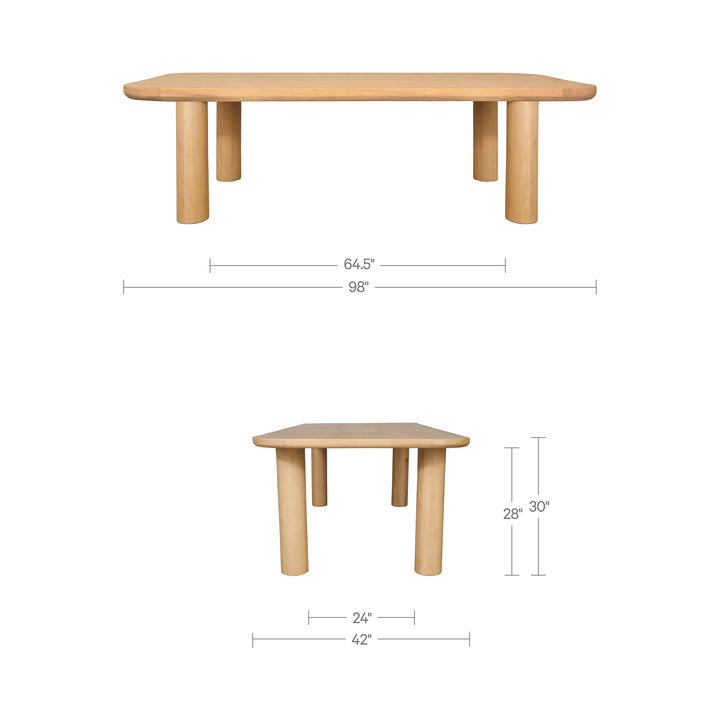 ANDERS NATURAL OAK DINING TABLE