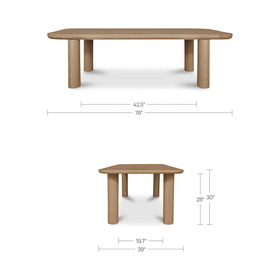 ANDERS NATURAL OAK DINING TABLE