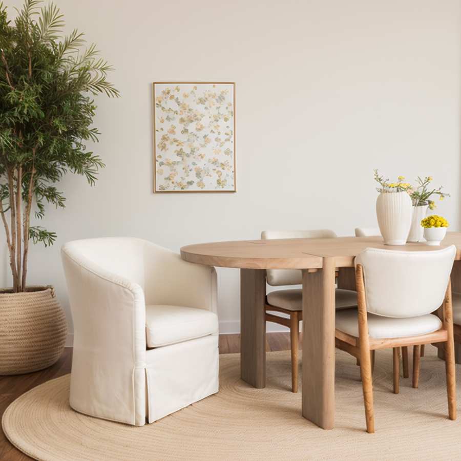 PRATT NATURAL ELM DINING TABLE