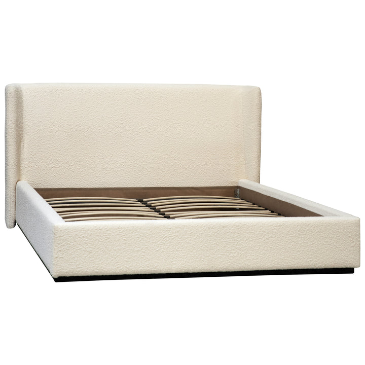PRIYA CREAM BOUCLÉ UPHOLSTERED BED