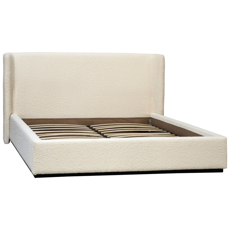 PRIYA CREAM BOUCLÉ UPHOLSTERED BED