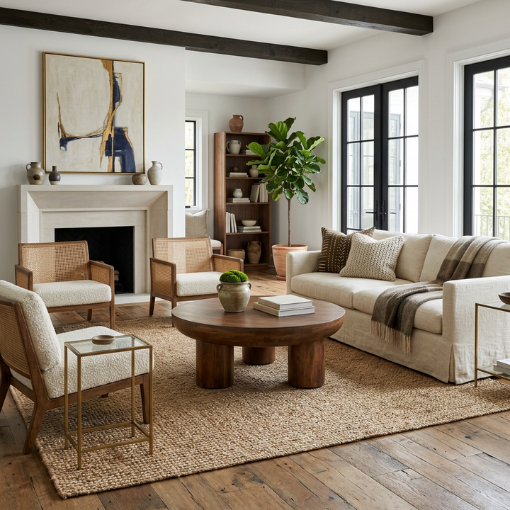 PALMA 39"RD ACACIA WOOD COFFEE TABLE