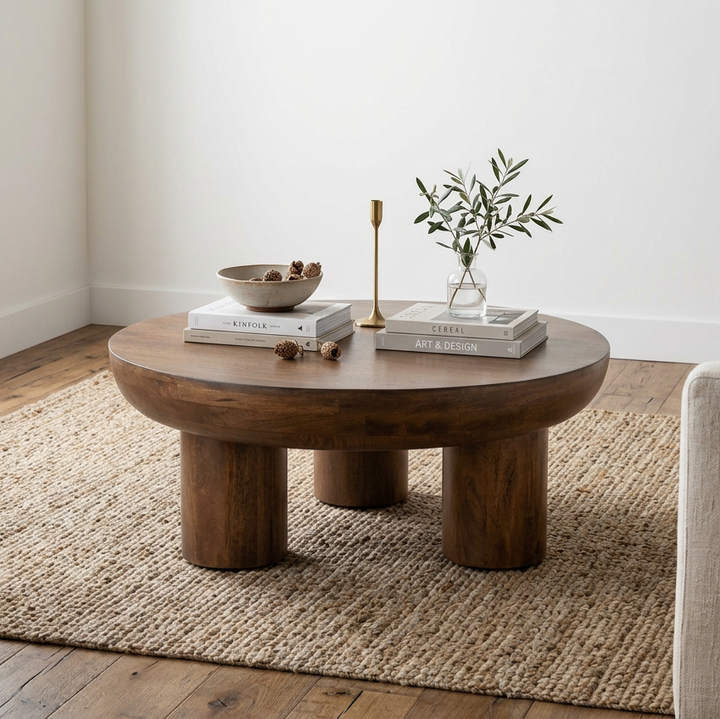 PALMA 39"RD ACACIA WOOD COFFEE TABLE