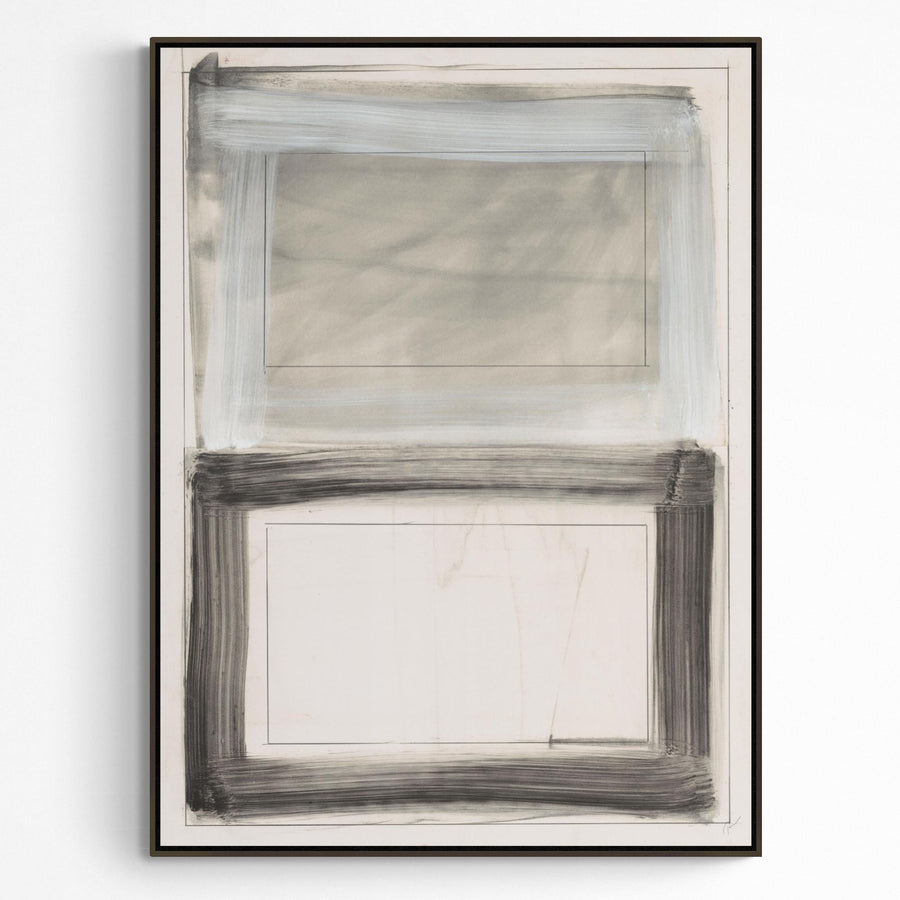 "BLACK & WHITE RECTANGLES" CANVAS ART