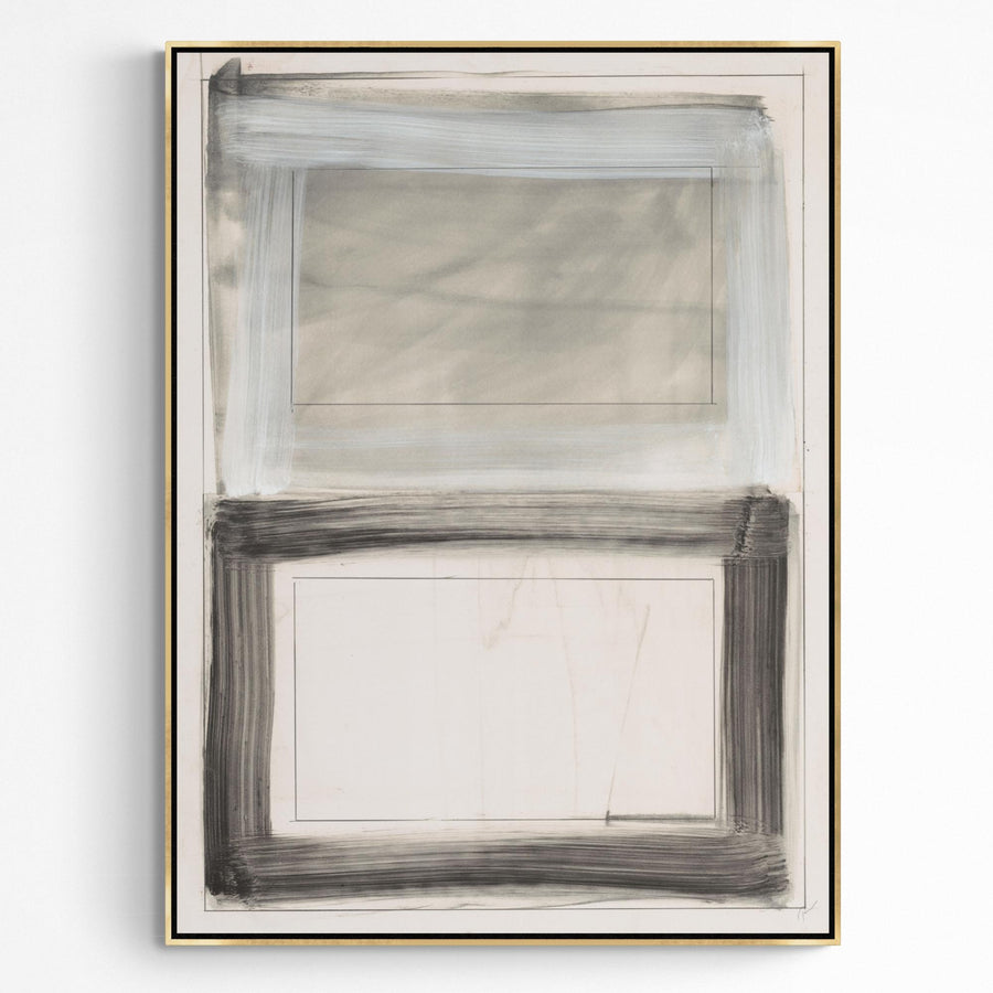 "BLACK & WHITE RECTANGLES" CANVAS ART