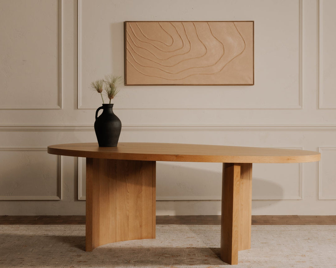 BEAN DINING TABLE: NATURAL OAK