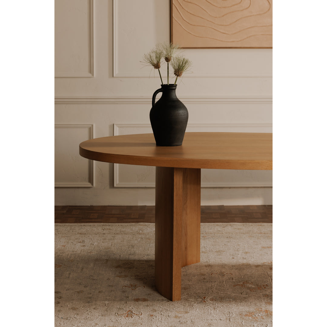 BEAN DINING TABLE: NATURAL OAK