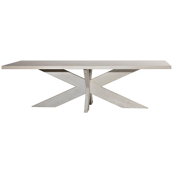 RAYA ANTIQUE WHITE-WASH DINING TABLE