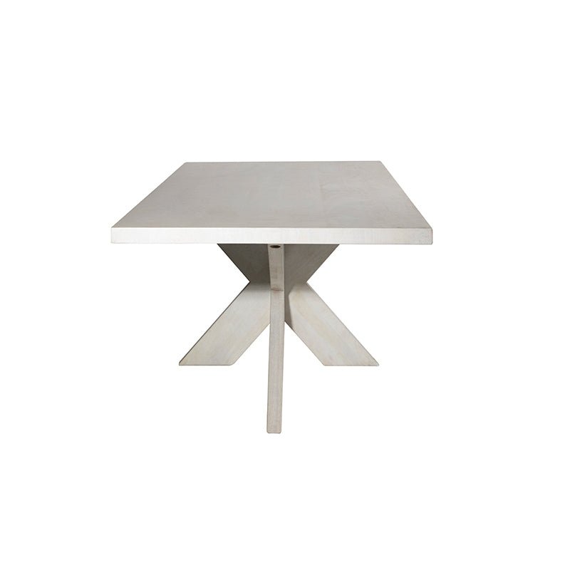 RAYA ANTIQUE WHITE-WASH DINING TABLE