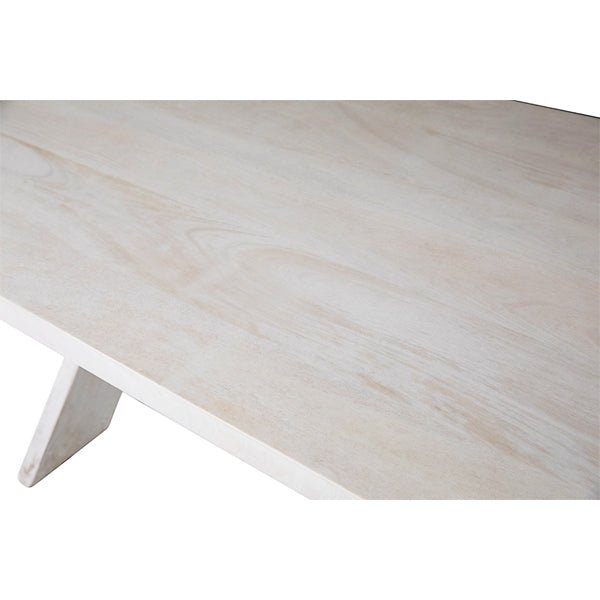 RAYA ANTIQUE WHITE-WASH DINING TABLE