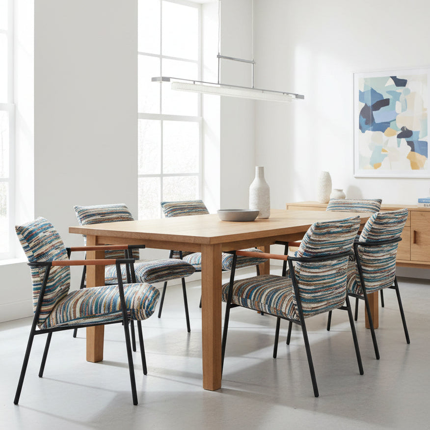 REDUGA MULTI WOVEN STRIPE DINING CHAIR