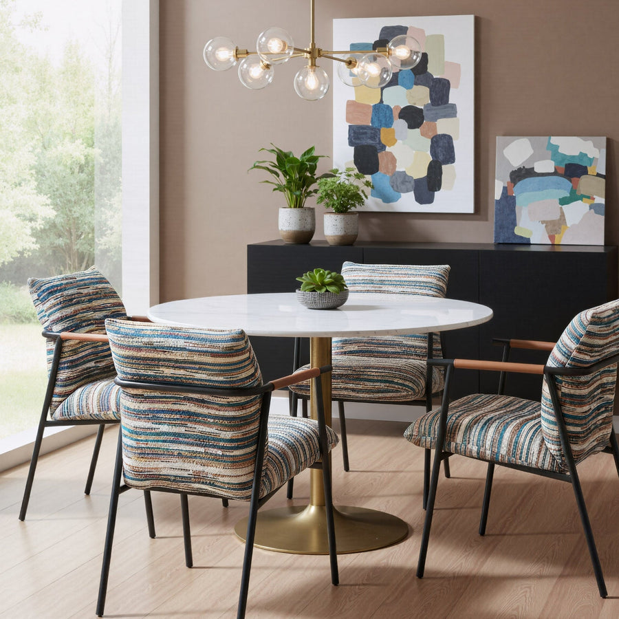 REDUGA MULTI WOVEN STRIPE DINING CHAIR