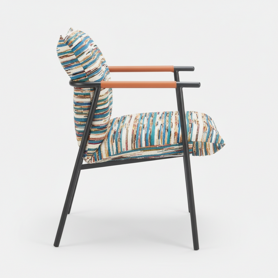 REDUGA MULTI WOVEN STRIPE DINING CHAIR