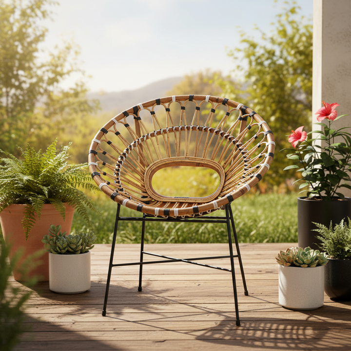 RENA OUTDOOR RATTAN BUCKET CHAIR